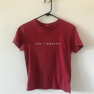 Brandy Melville Red Los Angeles Top